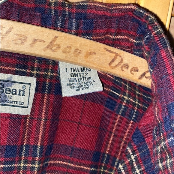 LL Bean flannel, size L tall - Picture 2 of 2